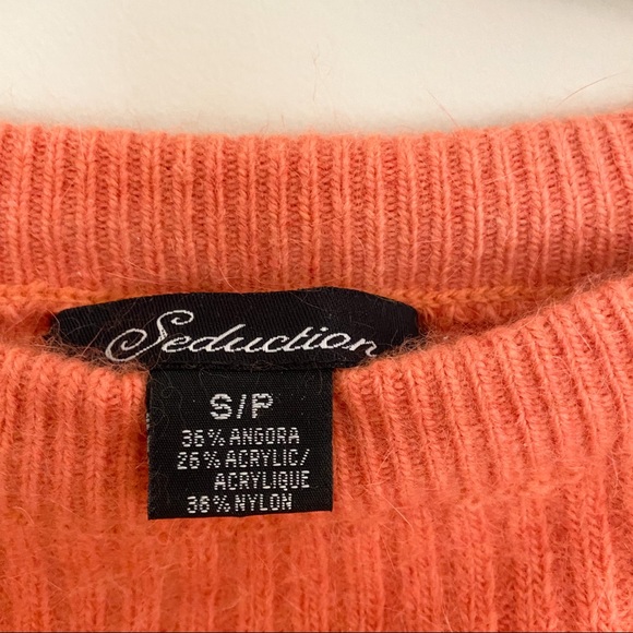 Orange Sweater Long Sleeved Fall Autumn XS/S - Picture 4 of 8